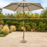 Kettler 3.0m Wind-Up Auto Tilt Parasol with Night Cover - Stone