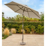 Kettler 2.5m Wind-Up Auto Tilt Parasol with Night Cover - Stone