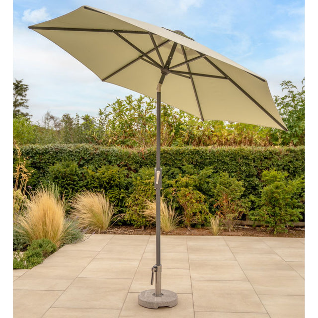 Kettler 2.5m Wind-Up Auto Tilt Parasol with Night Cover - Sage - Old Railway Line Garden Centre
