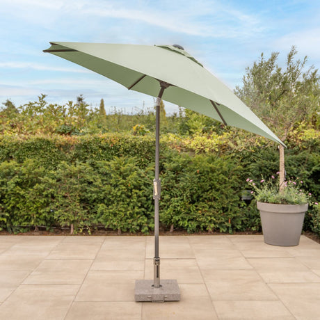 Kettler 3.0m Wind-Up Auto Tilt Parasol with Night Cover - Sage - Old Railway Line Garden Centre