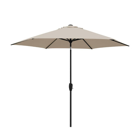 Kettler 3.0m Wind-Up Auto Tilt Parasol with Night Cover - Stone - Old Railway Line Garden Centre