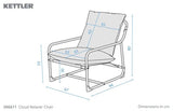 Kettler Cloud Relaxer Chair - Green Stripe - Old Railway Line Garden Centre