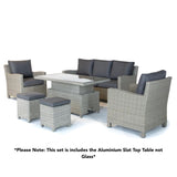 Kettler Palma Signature Lounge Sofa Garden Furniture Set in Whitewash - Old Railway Line Garden Centre