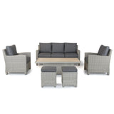 Kettler Palma Signature Lounge Sofa Garden Furniture Set in Whitewash - Old Railway Line Garden Centre