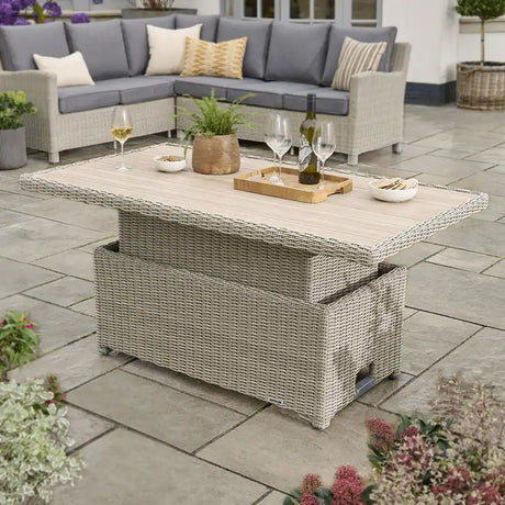 Kettler Palma Signature Lounge Sofa Garden Furniture Set in Whitewash - Old Railway Line Garden Centre