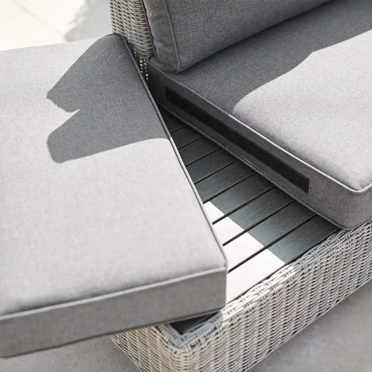 Kettler Palma Signature Low Lounge Garden Furniture Set in Whitewash - Old Railway Line Garden Centre