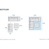 Kettler Palma Signature Low Lounge Garden Furniture Set in Whitewash - Old Railway Line Garden Centre