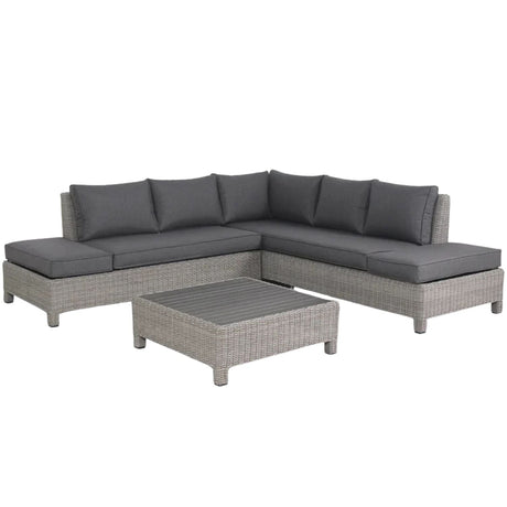 Kettler Palma Signature Low Lounge Garden Furniture Set in Whitewash - Old Railway Line Garden Centre