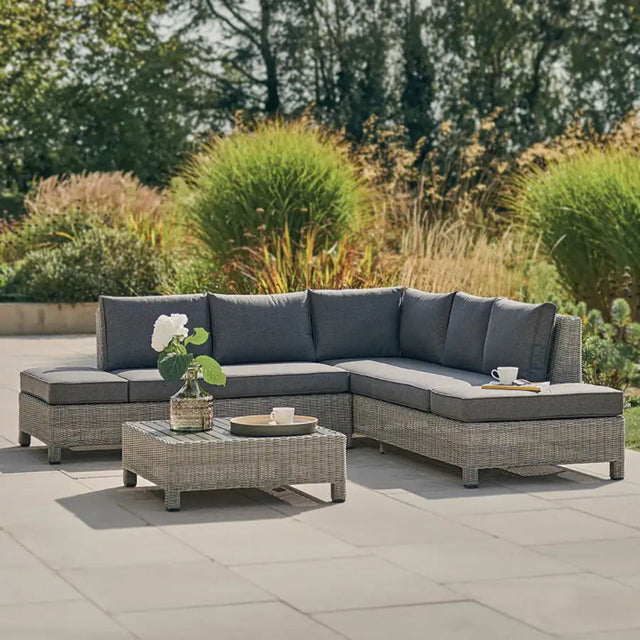 Kettler Palma Signature Low Lounge Garden Furniture Set in Whitewash - Old Railway Line Garden Centre