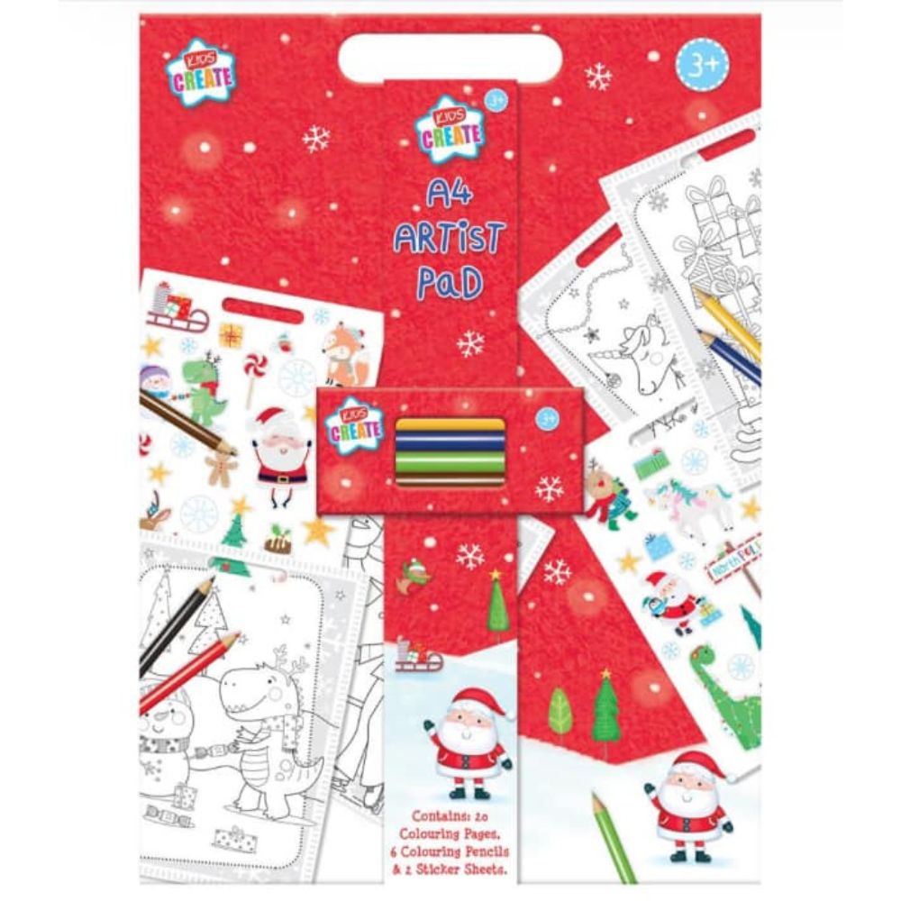 Kids Create Christmas Artist Pad and Penics (A4)