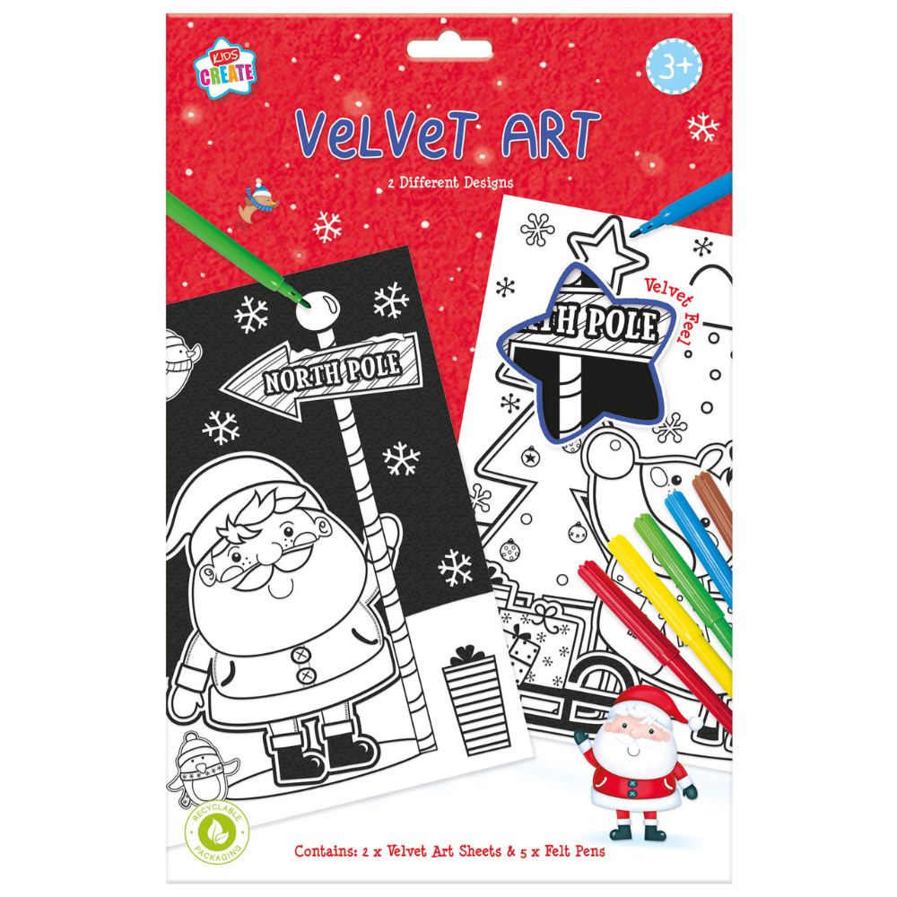 Kids Create Christmas Velvit Art