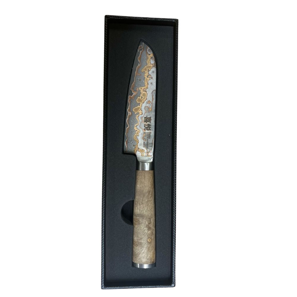 Kietsu Lava Damascus 12cm Santoku Knife