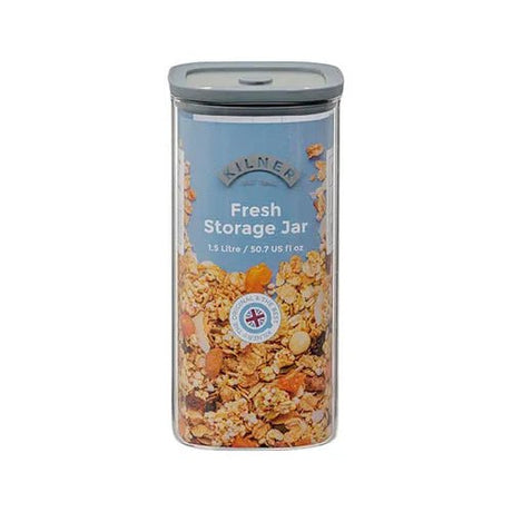 Kilner 1.5L Fresh Storage Square Jar - Old Railway Line Garden Centre