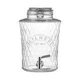 Kilner 5L Clip Top Diamond Dispenser Stainless Steel Tap - Old Railway Line Garden Centre