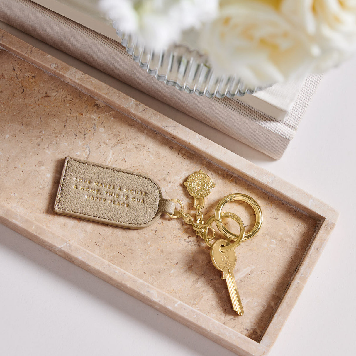 Katie Loxton 'Love Makes A House A Home, This Is Our Happy Place' Keepsake Keyring