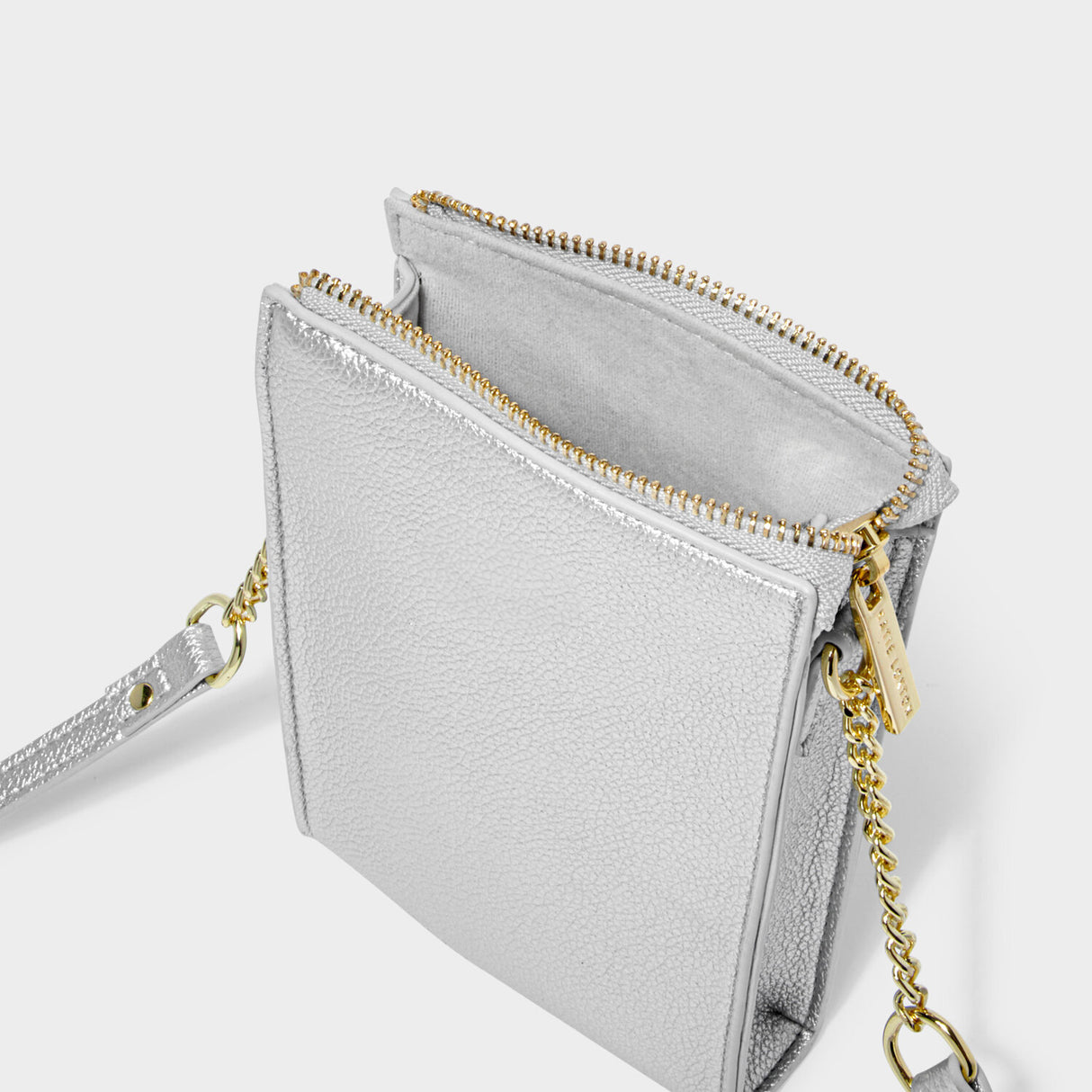 Katie Loxton 18cm Silver Zana Slim Crossbody Bag