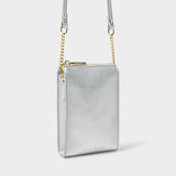 Katie Loxton 18cm Silver Zana Slim Crossbody Bag