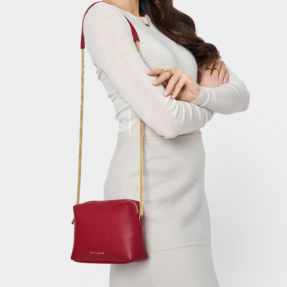 Katie Loxton 13cm Red Margot Mini Crossbody Bag