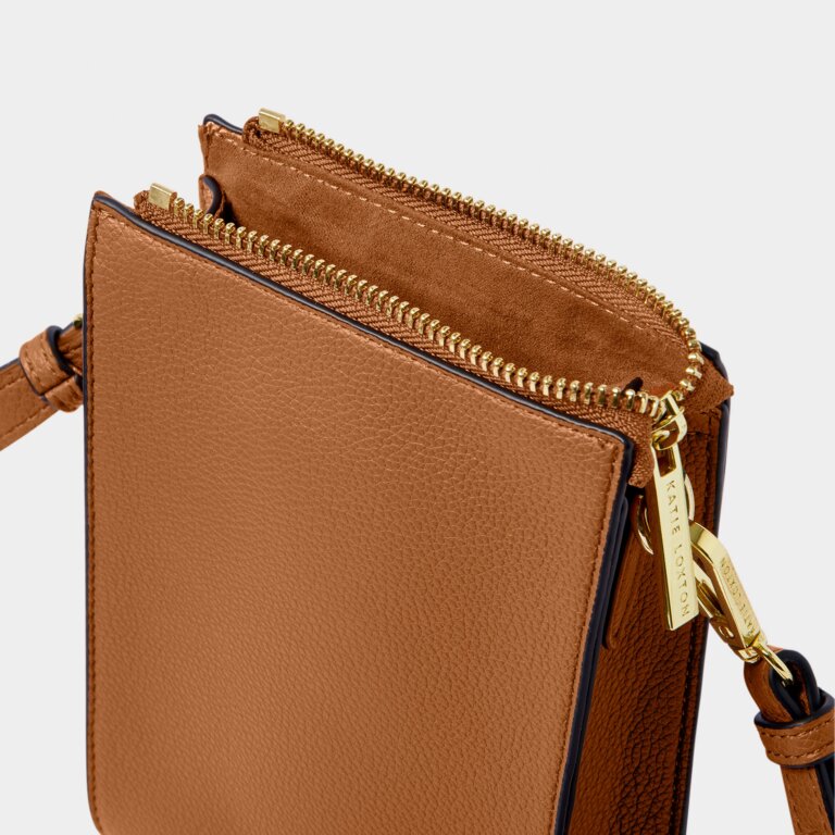 Katie Loxton Cognac & Charcoal Lana Slim Crossbody Bag