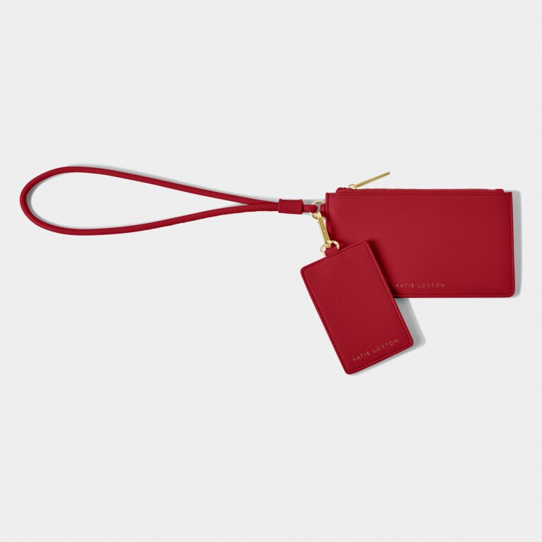 Katie Loxton Garnet Red Wristlet Duo Accessories Bag