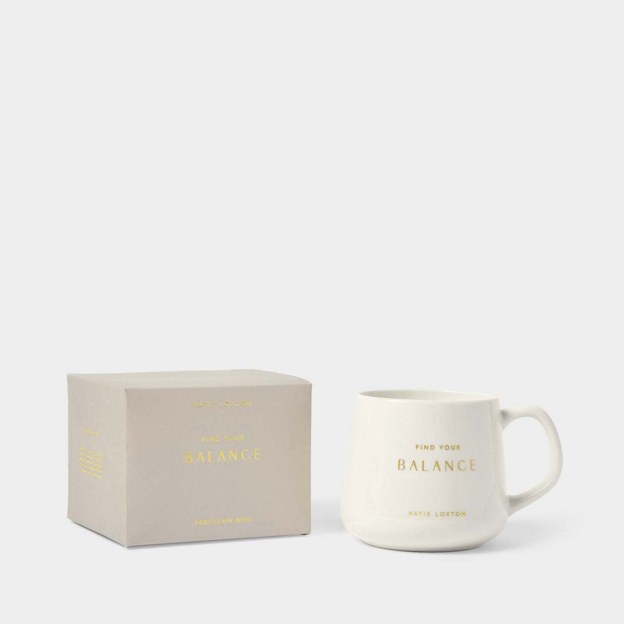 Katie Loxton 9cm White Porcelain 'Find Your Balance' Mug