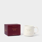 Katie Loxton 9cm White Porcelain 'Working Til Wine' Mug