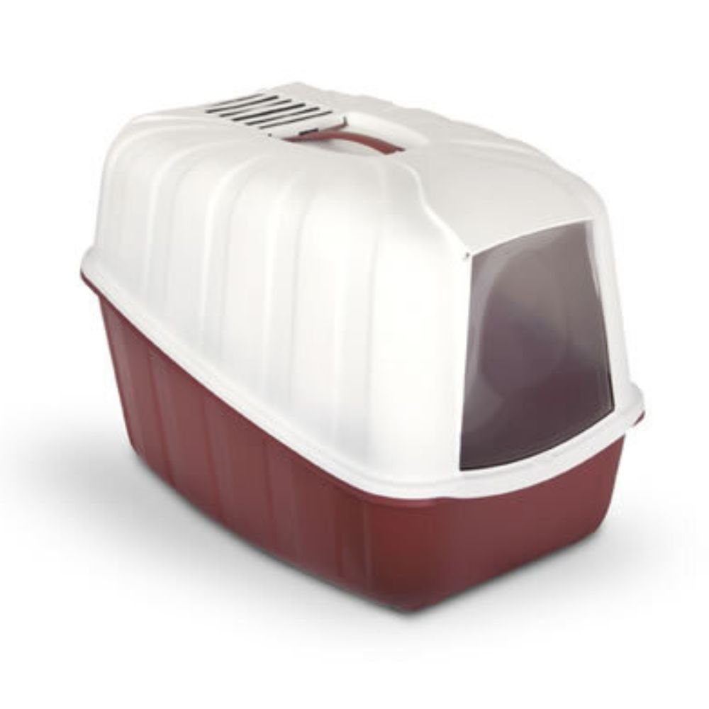 Komoda 54cm Grey/Ivory Covered Cat Litter Pan - Old Railway Line Garden Centre