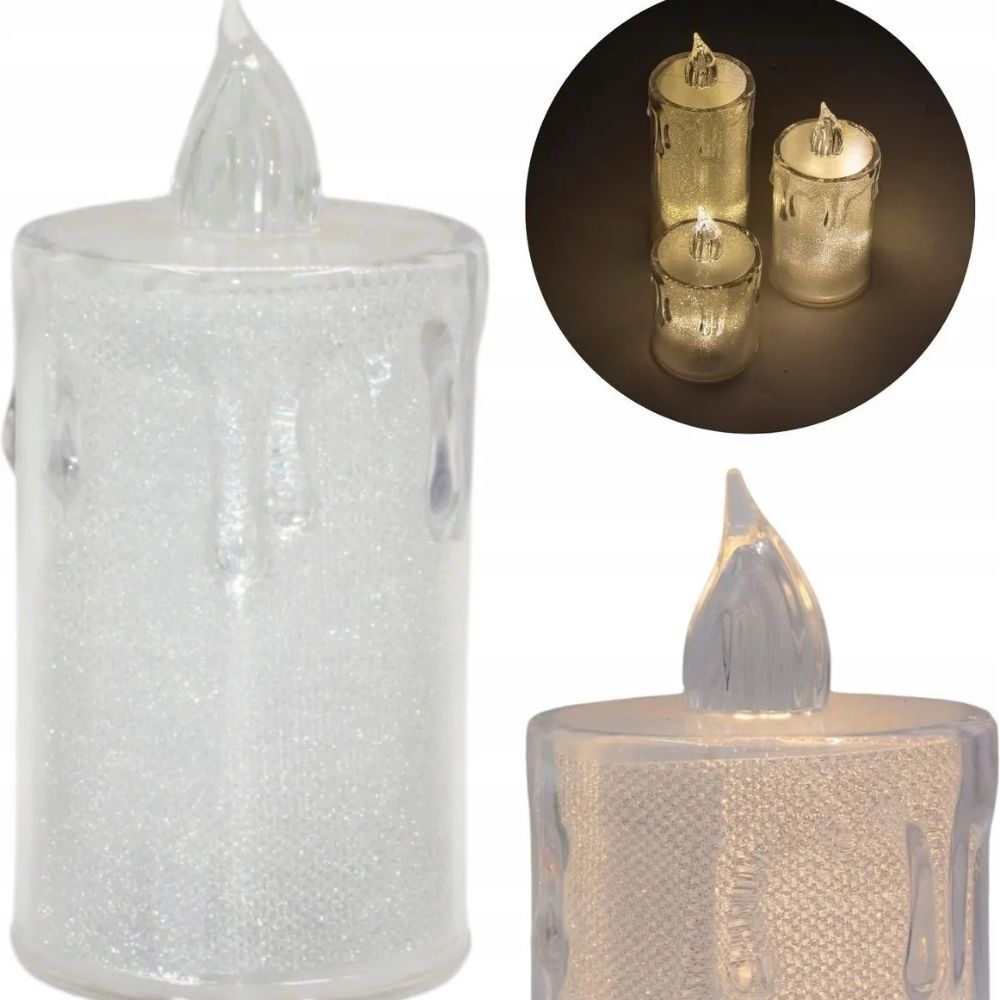 Koopman Christmas 10cm transparent LED candle