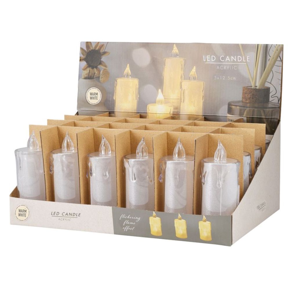 Koopman 12.5cm Transparent LED Candle