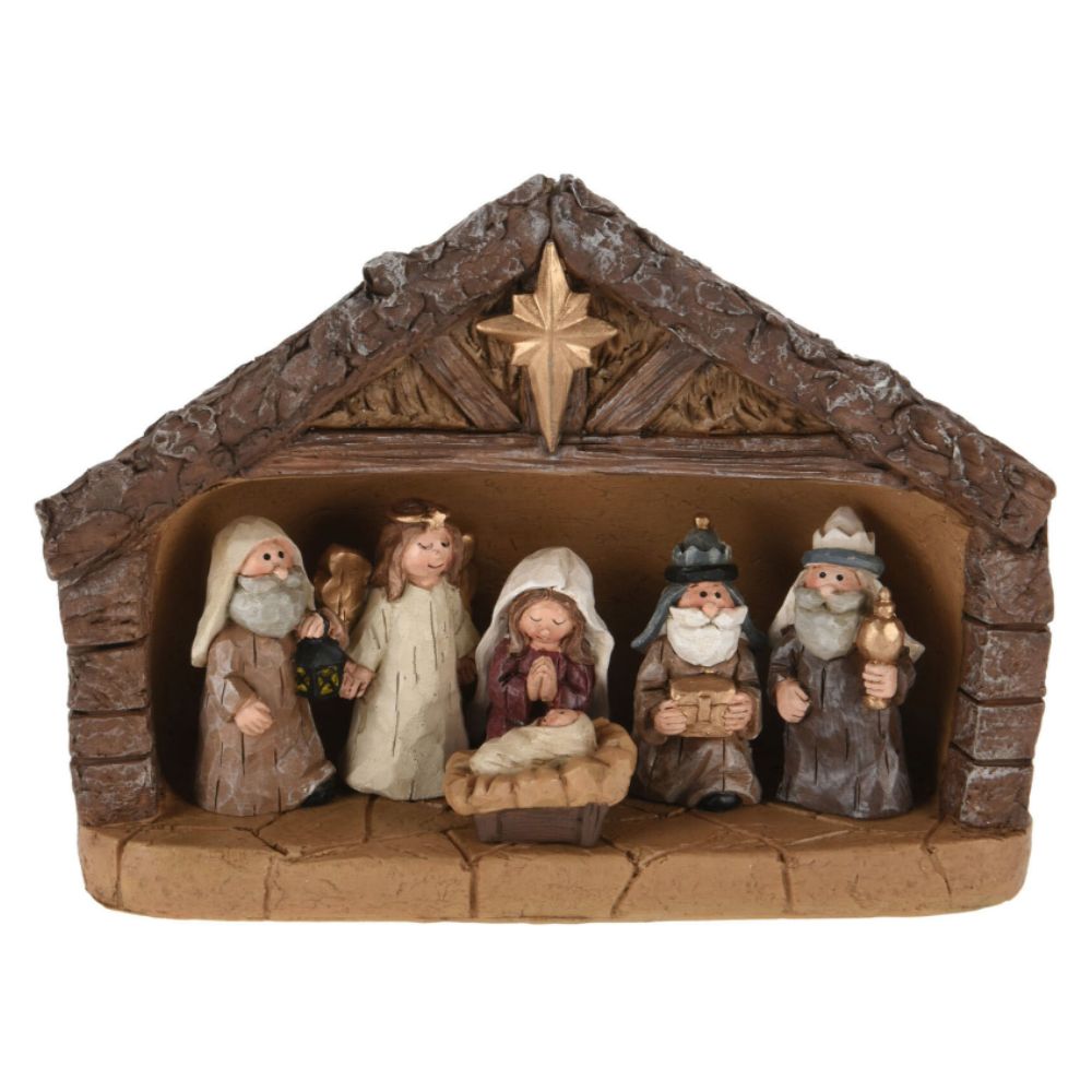 Koopman 18cm 7 Piece Nativity Scene