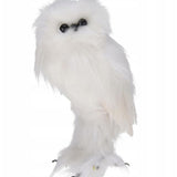 Koopman 18cm White Standing Owl Ornament (Choice of 2)