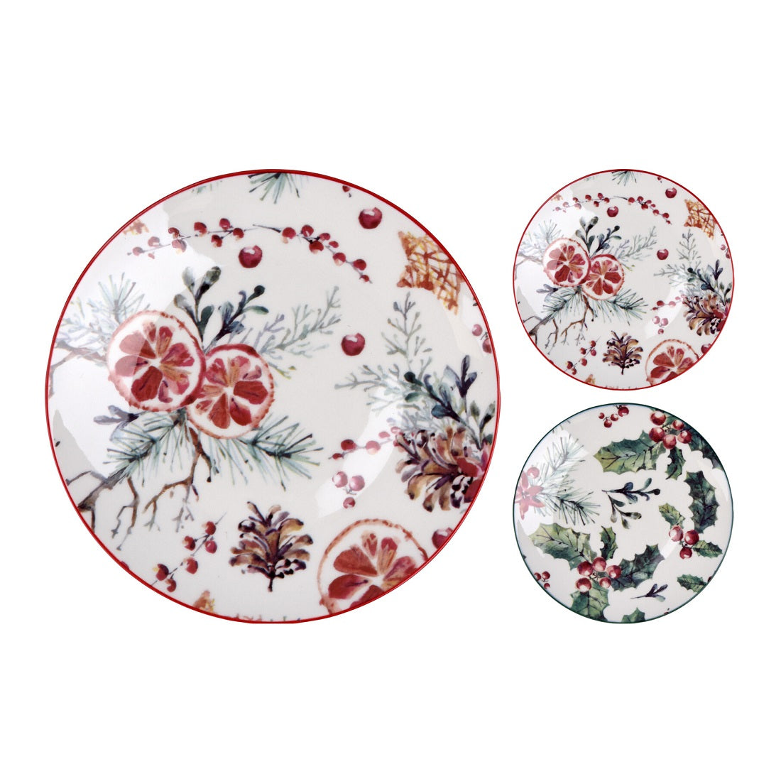 Koopman 19cm Porcelain Christmas Joy Plate (Choice of 2)