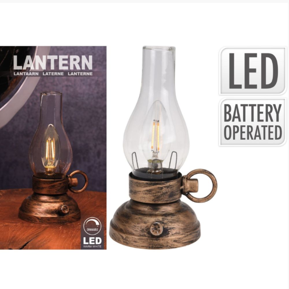 Koopman 20cm Battery Operated Antique LED Lantern
