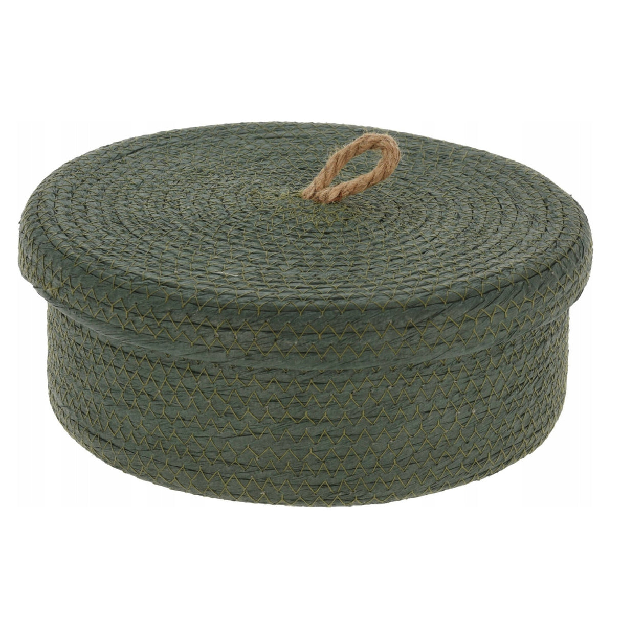 Koopman 26cm Jute Storage Basket with Loop Handle (26x26x10)