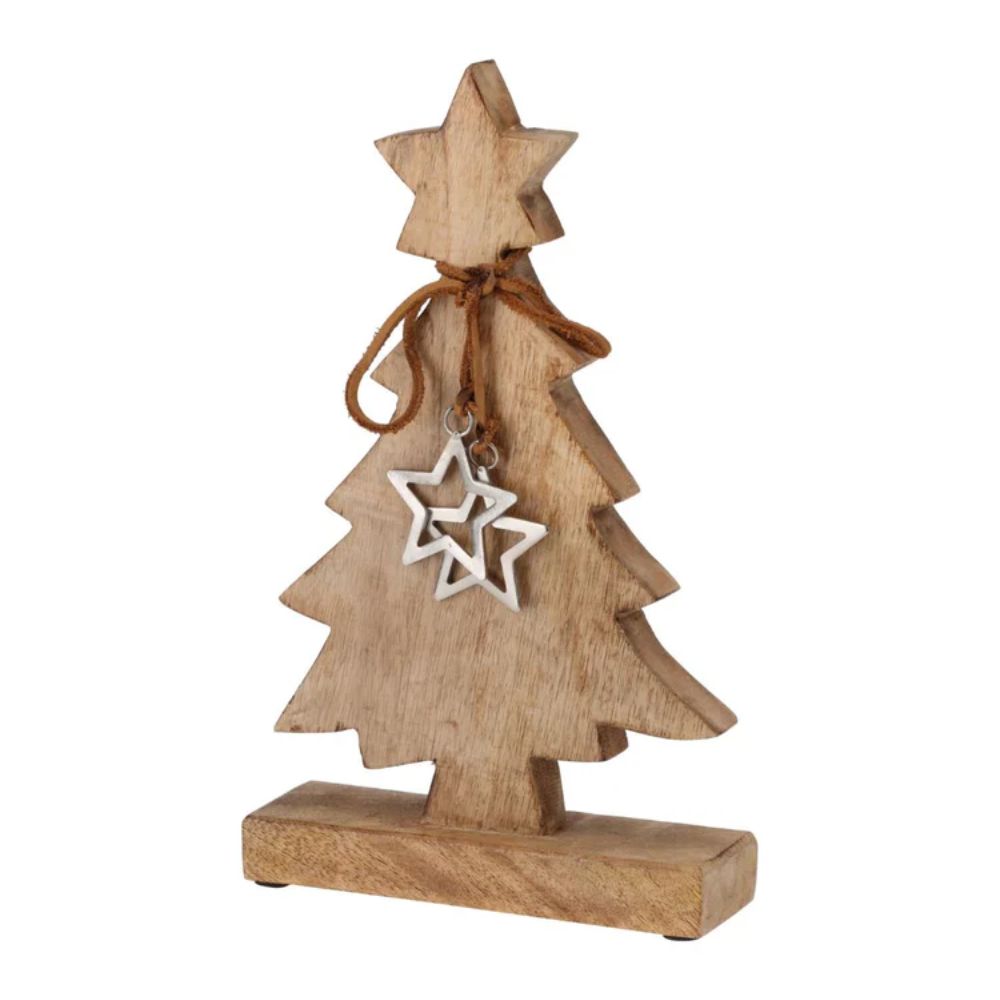 Koopman 30cm Wooden Christmas Tree Ornament
