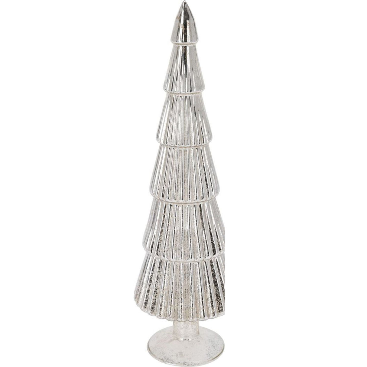 Koopman 34cm Silver Glass Tree Ornament