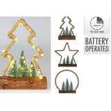 Koopman 35cm Battery Operated Jute Christmas Figure (Choice of 3)