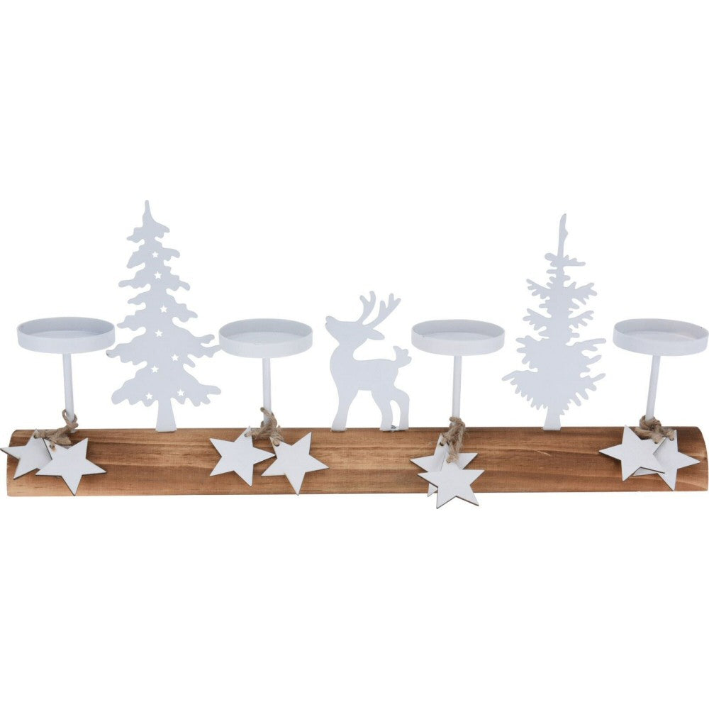 Koopman 40cm Christmas Scene Tealight Holder