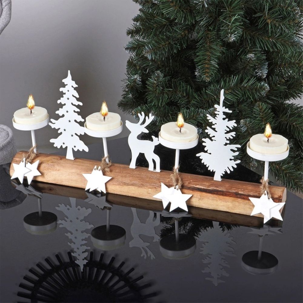 Koopman 40cm Christmas Scene Tealight Holder