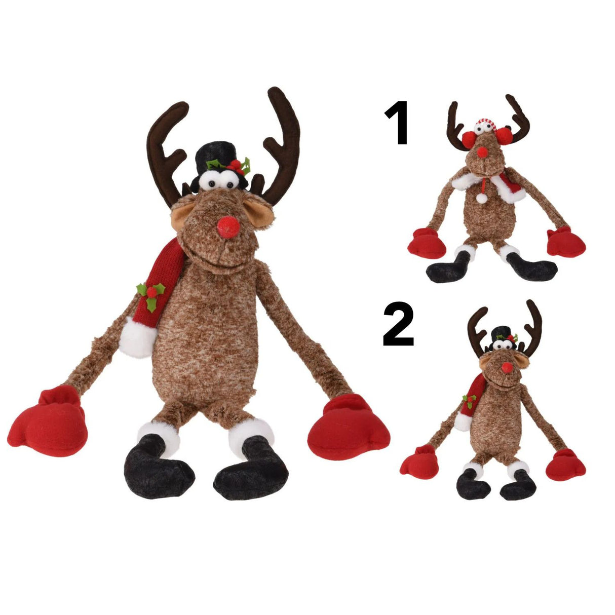 Koopman 72cm Reindeer with Dangling Legs (Choice of 2)
