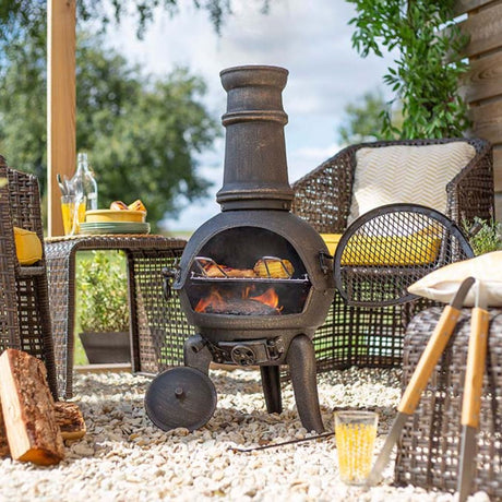 La Hacienda Sierra Medium Chimenea - Bronze - Old Railway Line Garden Centre