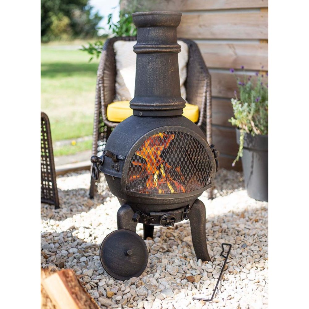 La Hacienda Sierra Medium Chimenea - Bronze - Old Railway Line Garden Centre