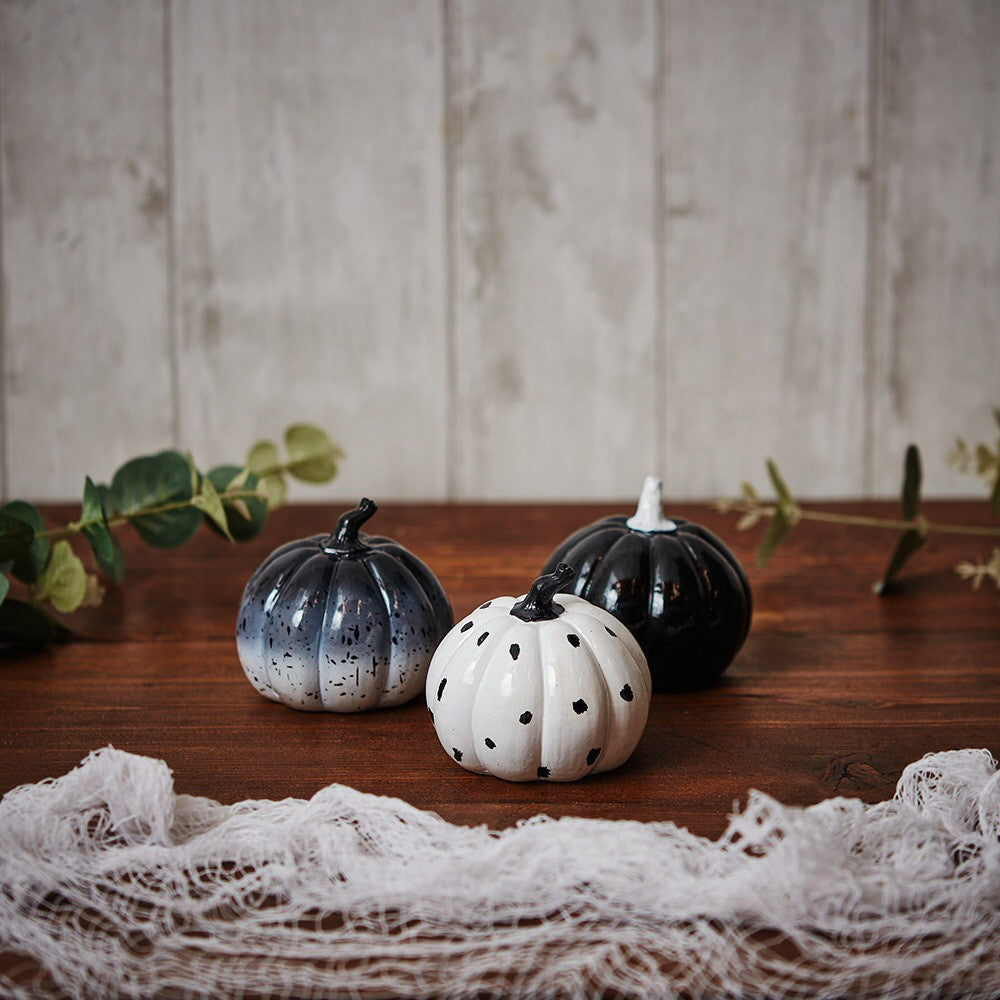 Langs Mono Pumpkin Decoration (Choice of 3)