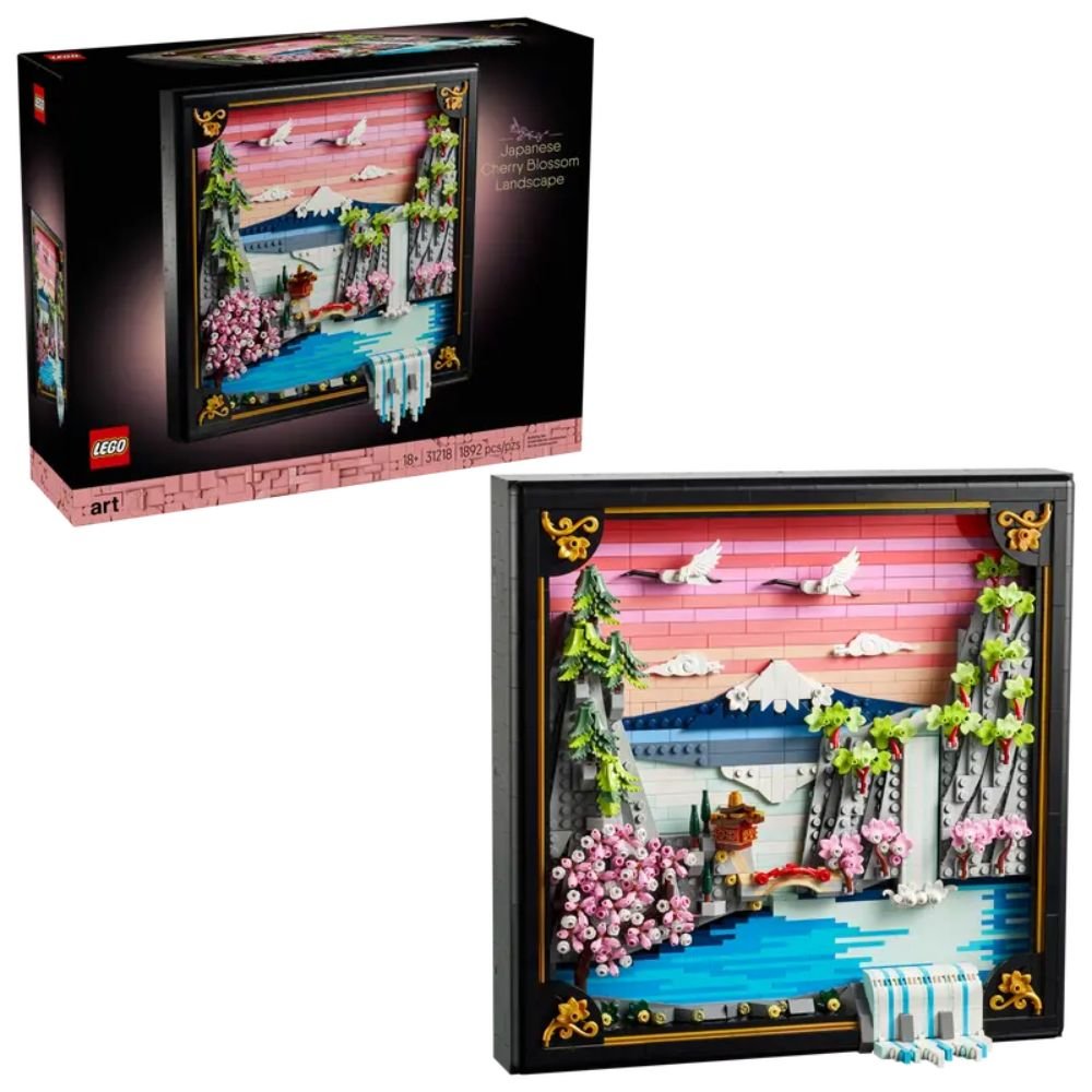 LEGO Art Japanese Cherry Blossom Landscape - Old Railway Line Garden Centre