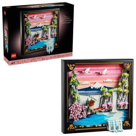 LEGO Art Japanese Cherry Blossom Landscape - Old Railway Line Garden Centre