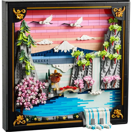 LEGO Art Japanese Cherry Blossom Landscape - Old Railway Line Garden Centre