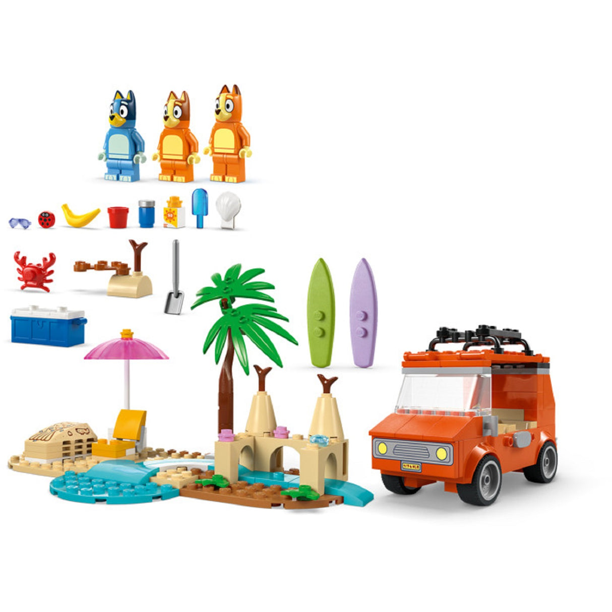 LEGO Bluey's Beach & Family Car Trip Set 11202