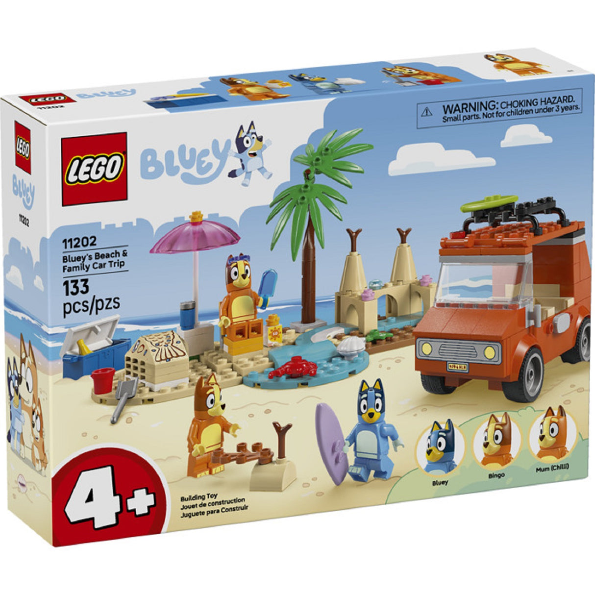 LEGO Bluey's Beach & Family Car Trip Set 11202