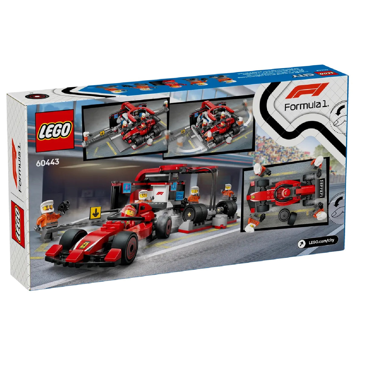 Lego City F1® Pit Stop & Pit Crew with Ferrari Car