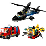 Lego City Helicopter, Fire Truck & Submarine Remix